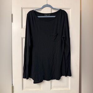Prana Black Long Sleeve Tee with Chest Pocket